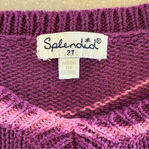 Splendid Purple Tie-Dye Knit Sweater Girls 2T - Picture 5 of 5
